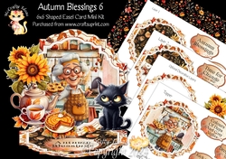 Autumn Blessings 6 Shaped Easel
