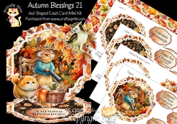Autumn Blessings 21 Shaped Easel