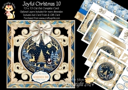 Joyful Christmas 10 Cut-Out Card Mini Kit