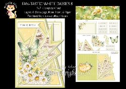 Fan-tastic White Daisies 8 5x7