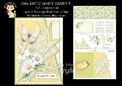 Fan-tastic White Daisies 9 5x7