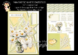 Fan-tastic White Daisies 11 5x7