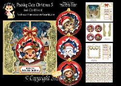Peeking Cute Christmas 5 6x6