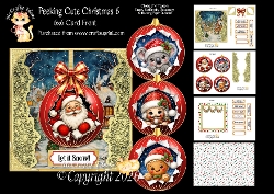 Peeking Cute Christmas 6 6x6