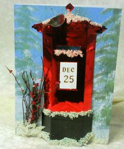 3D Victorian Post Box Card Topper Template