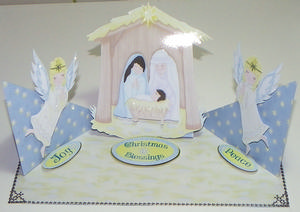 Nativity Simplicity Double Twisted Triple Easel Card Kit