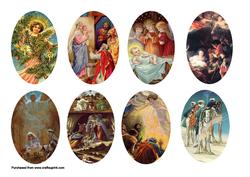 Christmas Cameo Toppers Sheet #3