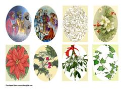 Christmas Cameo Toppers Sheet #4
