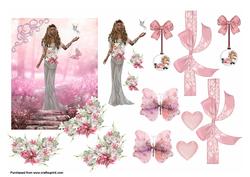 Pink Passion Decoupage Sheet #pp1a