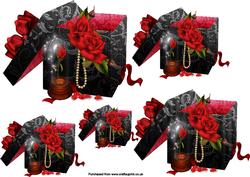 Rose Red Love Box Toppers