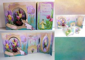 Fairy Tulip Bouquet for Mothers Day All in One Card & Gift