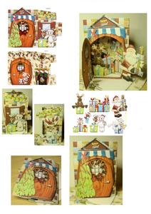 Santa's Jolly Cottage Card Kit