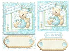 Cute as a Button Card Front