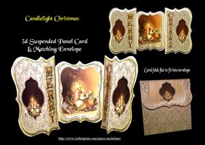 Christmas Candlelight 3D Suspended Panel Card Kit