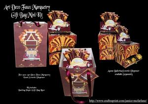 Art Deco Marquetry Gift Bag