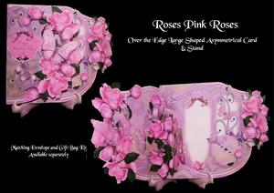 Roses Pink Roses Lge Shaped Over the Edge Card