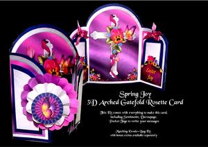 Spring Joy 3D Rosette Gatefold Card