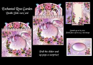 Enchanted Rose Garden Double Slide-out Card