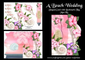 A Beach Wedding Shaped Card Mini Kit