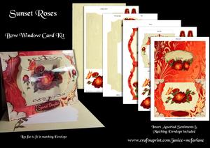 Sunset Roses Bow Window Card Kit