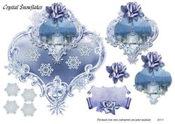 Crystal Snowflakes Large 3D Topper Sheet
