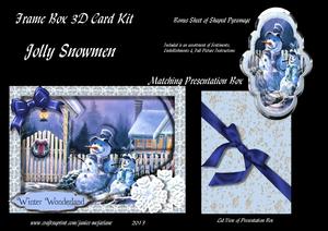 Jolly Snowmen 3D Frame Box Card Kit