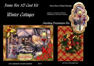 Winter Cottages 3D Frame Box Card Kit
