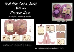 Blossom Rose Book Plate Card & Stand Mini Kit