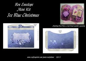 Ice Blue Christmas Box Envelope Mini Kit