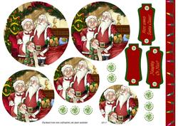 Here Comes Snata Clause! Christmas Pyramage Sheet