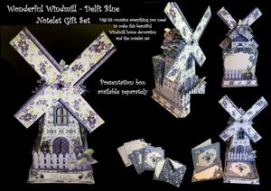 Wonderful Windmill - Delft Blue Notelet Gift Set