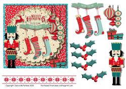 Scandi-christmas Nutcracker 3D Card Front