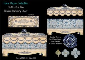 Shabby Chic French Jewellery Chest - Blue