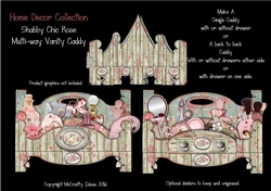 Shabby Chic Multi-way Vanity Caddy - Rustic Rose