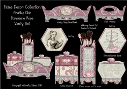 Shabby Chic French Vanity Set - Parisienne Rose