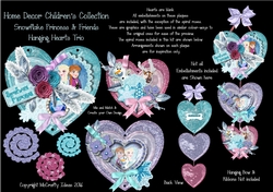Snowflake Princess & Friends - Hanging Hearts Trio