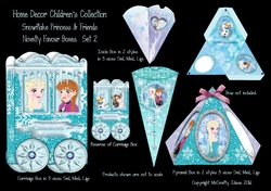 Snowflake Princess Party - Novelty Favour Boxes Set 2