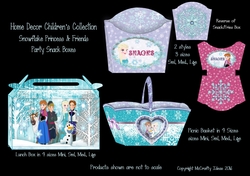 Snowflake Princess Party Snack boxes