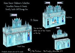 Snowflake Princess Party Novelty Castle GiftStorage Box