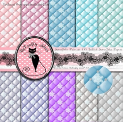 Snowflake Princess - 10 Quilted Snowflake 8x 8 Papers