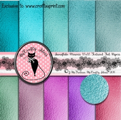 Snowflake Princess 12x12 Textured Foil Papers