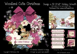 Woodland Cutie Christmas Design-a-Wreath Decoration