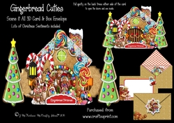 Gingerbread Cuties 3d Scene it All Card & Envelope Kit