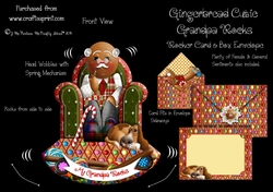 Gingerbread Cuties Grandpa Rocks - Rocker Card & Envelope Kit
