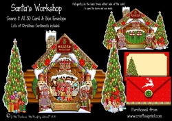 Santas Workshop 3d Scene it All Card & Envelope Kit