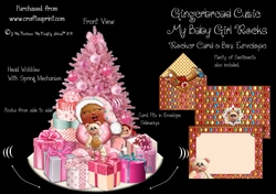 My Baby Girl Rocks - Rocker Card & Envelope Kit