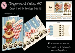 Gingerbread Cuties #2 Quick Card & Envelope Mini Kit