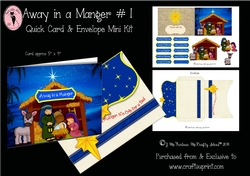 Away in a Manger  #1 Quick Card & Envelope Mini Kit