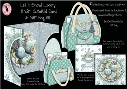 cup746044_905 - Let it Snow! Luxury 8x8 3d Gatefold Card and Designer Gift Bag Kit