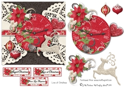 Love at Christmas 6x6ins Card Front.